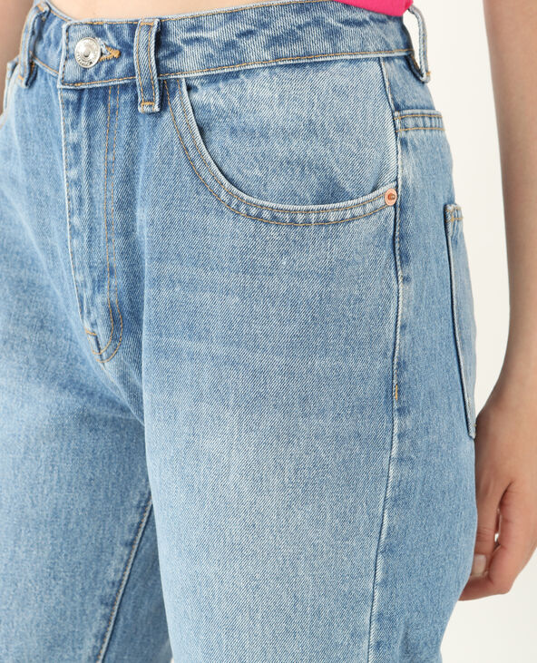 Jean mum taille haute bleu foncé - Pimkie