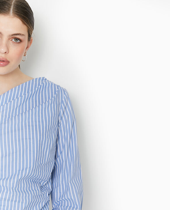 Chemise asymétrique one shoulder bleu - Pimkie