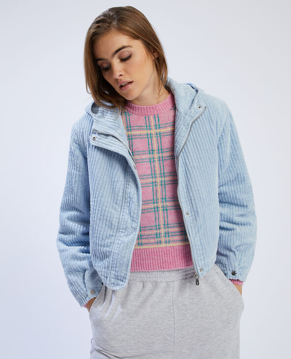 Blouson velours bleu clair - Pimkie