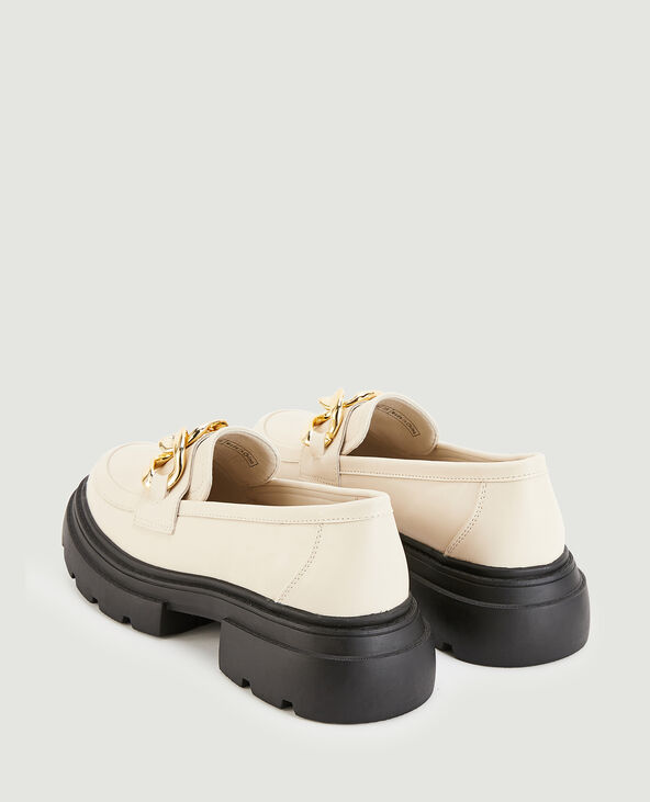 Mocassins chunky boucles dorées blanc - Pimkie