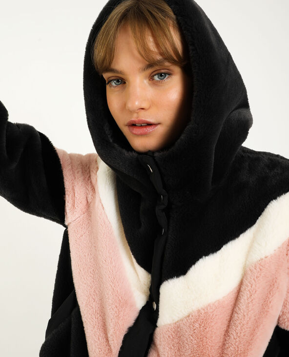 Blouson en fausse fourrure gris foncé - Pimkie