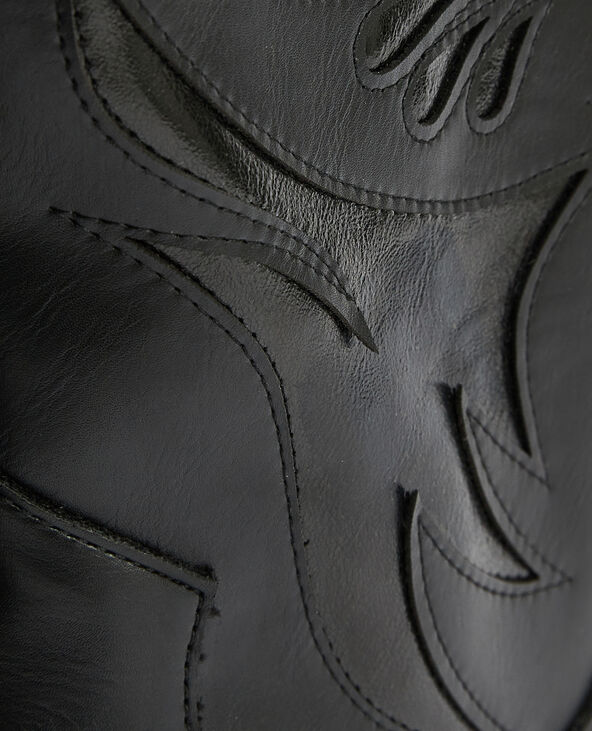 Bottes santiags avec découpes et clous noir - Pimkie