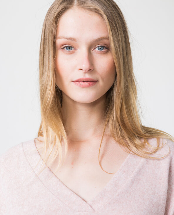 Pull col V rose clair - Pimkie