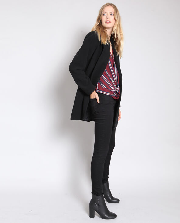 Blouse à rayures bordeaux - Pimkie