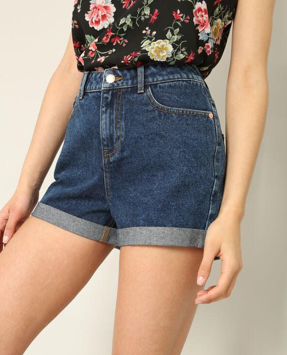 Short mom bleu foncé - Pimkie