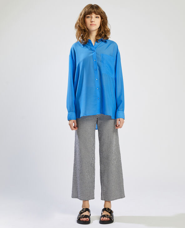 Chemise fluide bleu électrique - Pimkie