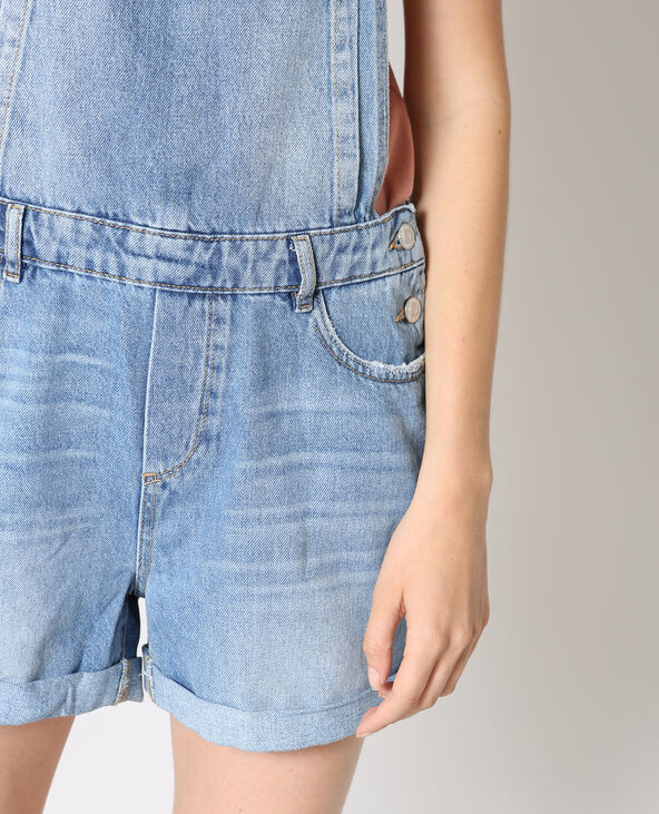Salopette short bleu clair - Pimkie