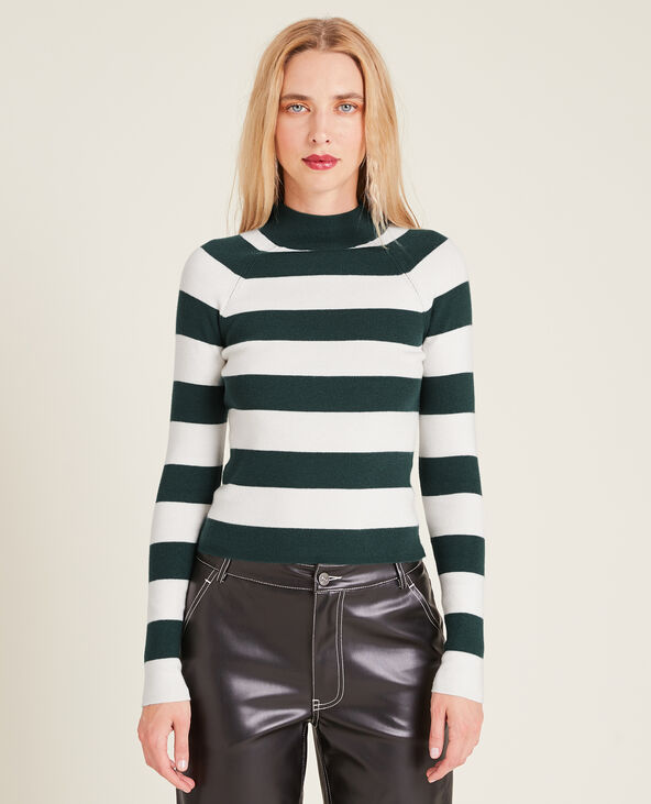 Pull fin col montant vert - Pimkie