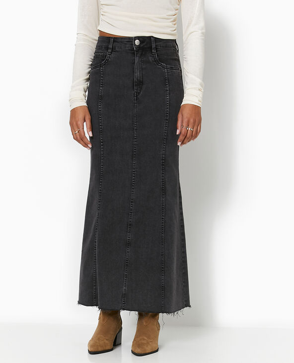 Jupe sirène en jean noir - Pimkie