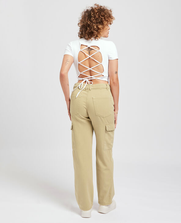 Jean cargo droit marron - Pimkie
