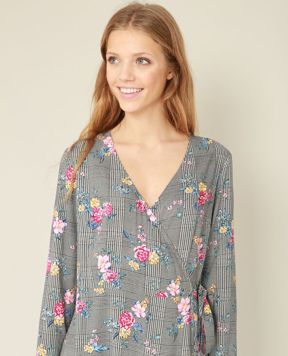 Robe portefeuille noir - Pimkie