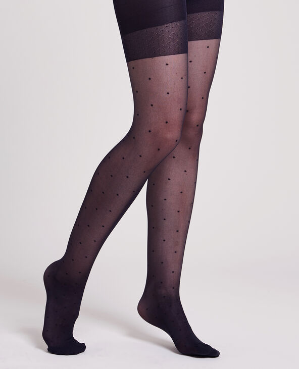 Collants push up plumetis noir - Pimkie
