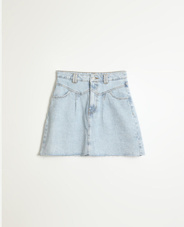 Jupe en jean bleu clair - Pimkie