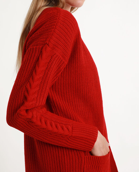 Long shop gilet rouge