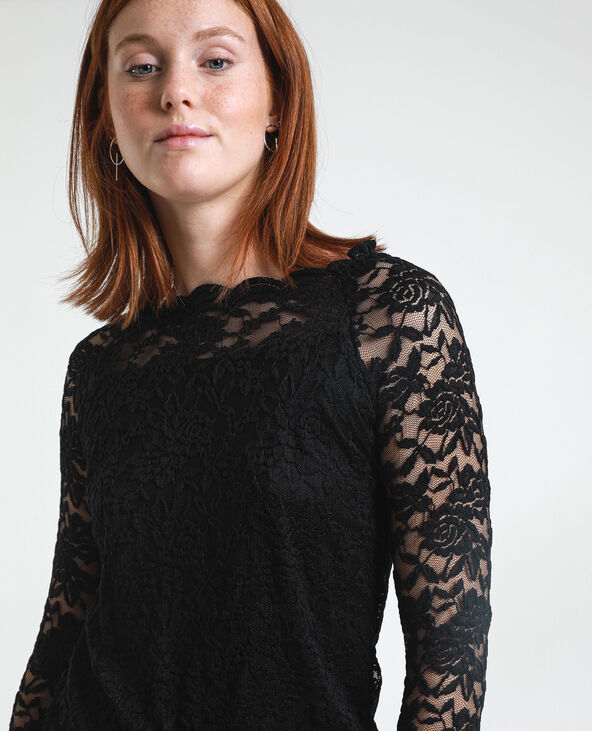 Top en dentelle noir - Pimkie