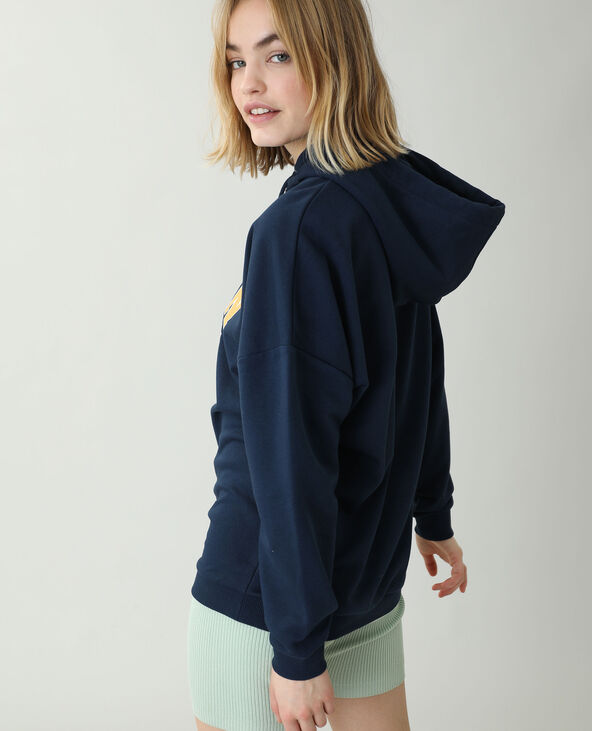Sweat oversize à capuche bleu marine - Pimkie