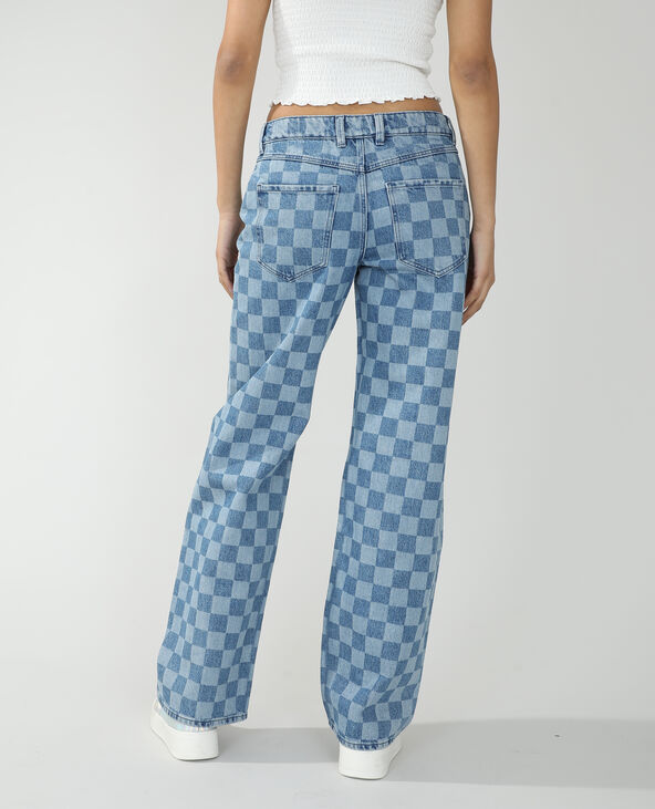 Jean wide leg mid waist bleu - Pimkie