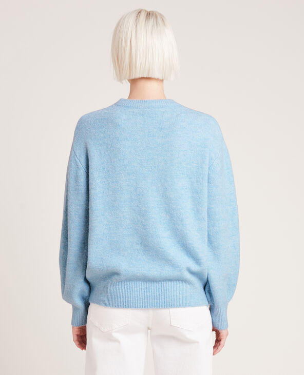 Pull en maille bleu clair - Pimkie