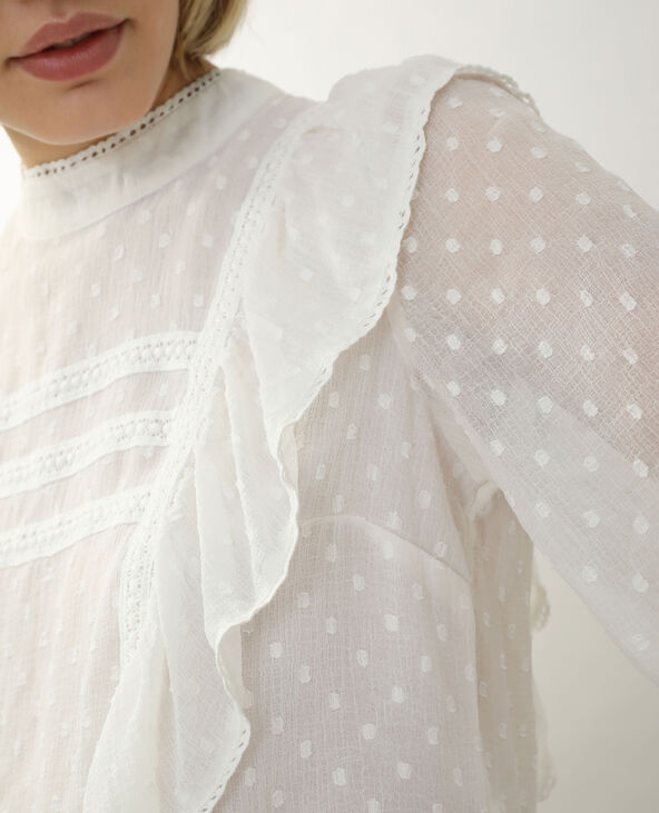 Blouse dentelle et volants Pimkie