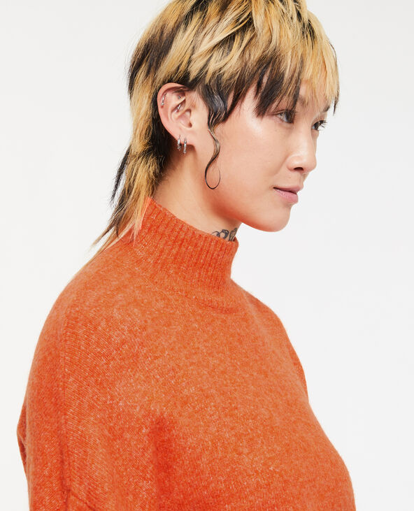 Pull oversize col montant orange - Pimkie