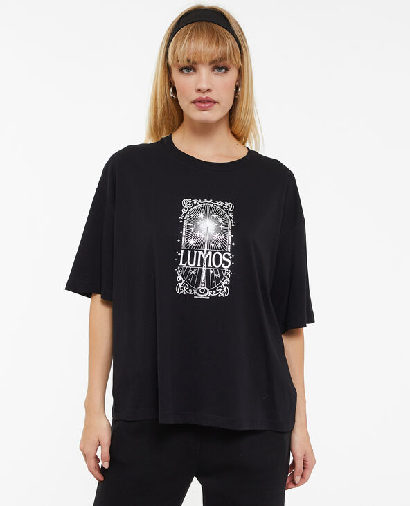 T-shirt oversize Lumos Harry Potter noir - Pimkie