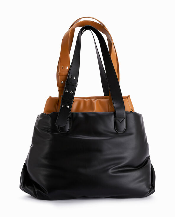 Grand sac cabas effet matelassé noir - Pimkie