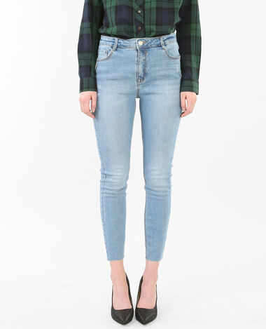 Jean skinny 7/8 raw cut bleu - Pimkie