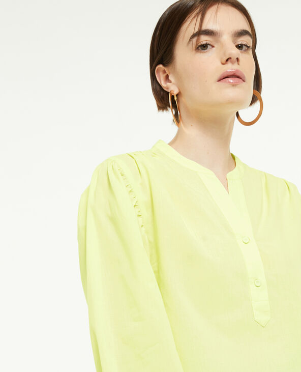 Blouse manches ballons vert anis - Pimkie