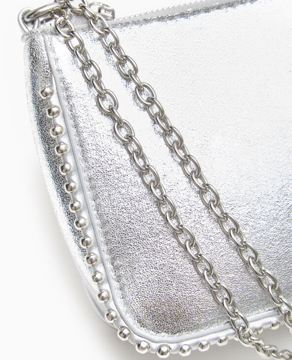 Sac pochette avec bandoulière chaine argenté - Pimkie