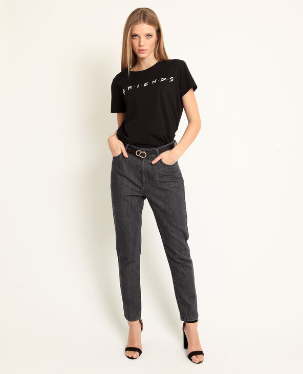 Jean taille haute gris foncé - Pimkie
