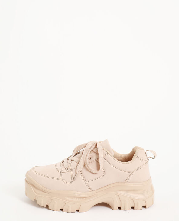Basket discount plateforme beige