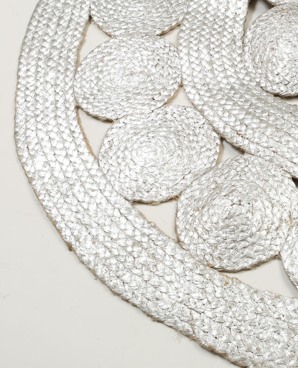 Tapis rond en jute argenté - Pimkie