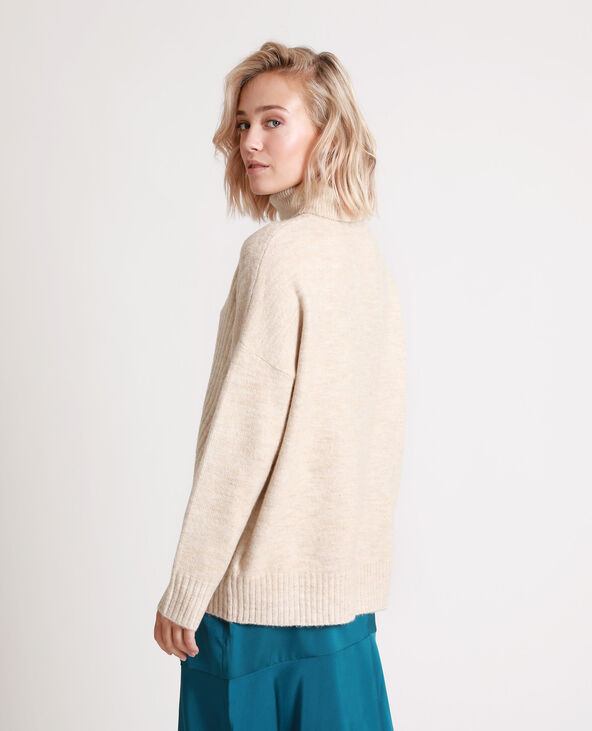 Pull à col roulé beige - Pimkie