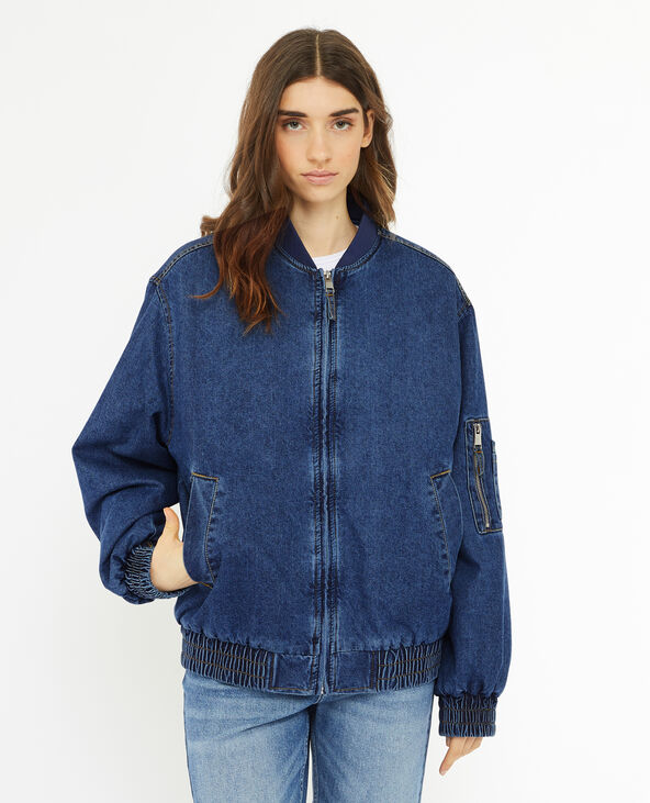 Bomber en jean bleu - Pimkie