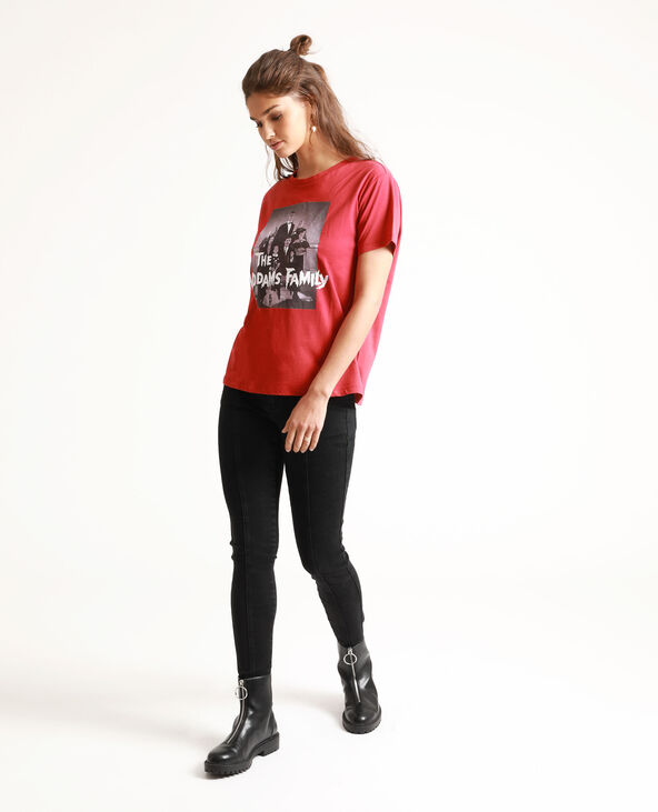 T-shirt La famille Addams rouge - Pimkie