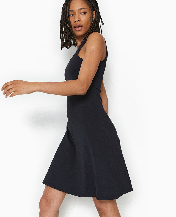 Robe courte forme patineuse noir - Pimkie