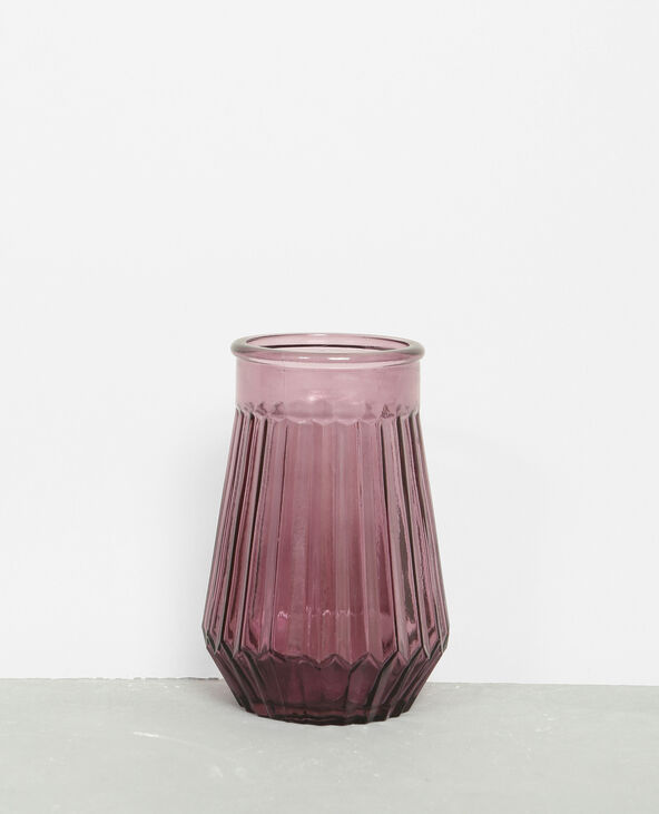 Vase en verre coloré gris foncé - Pimkie