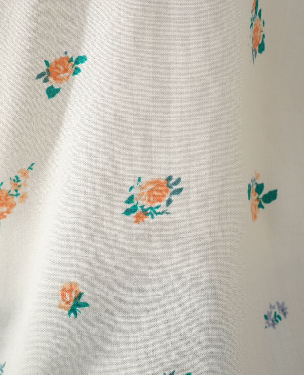 Chemise fleurie maxi col écru - Pimkie