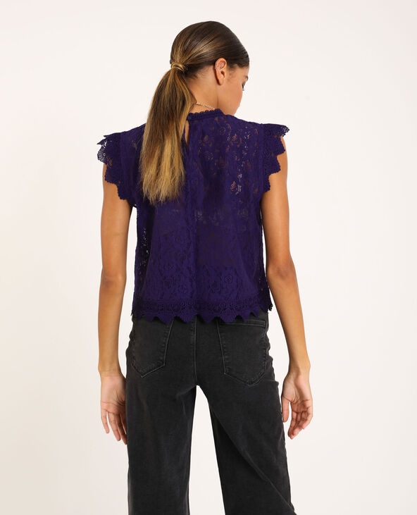 Top dentelle violet - Pimkie