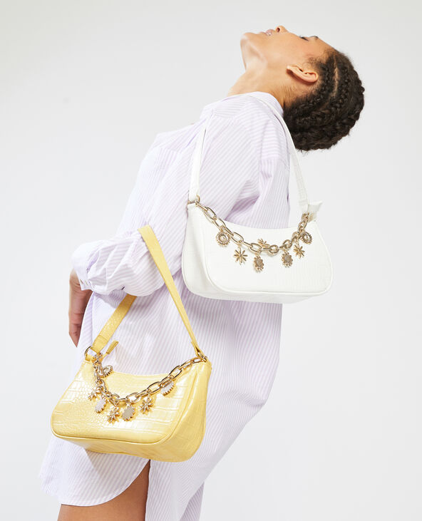 Sac baguette effet croco jaune - Pimkie
