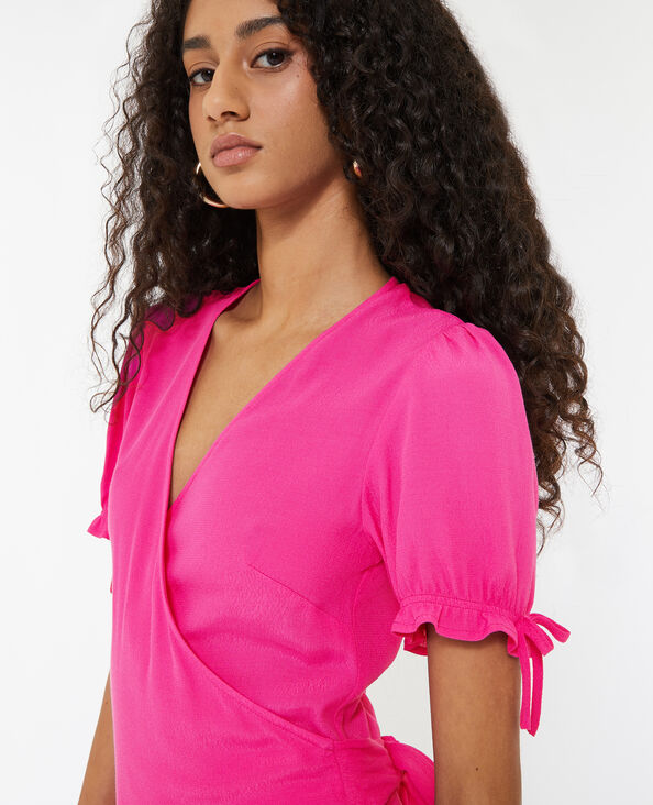 Robe courte cache-cœur rose - Pimkie