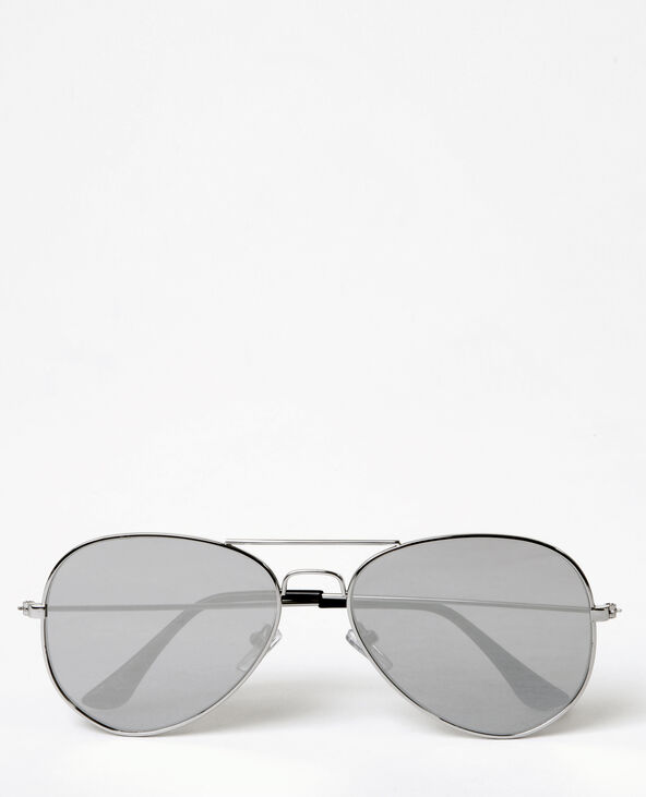 Lunettes de soleil pilote argenté - Pimkie