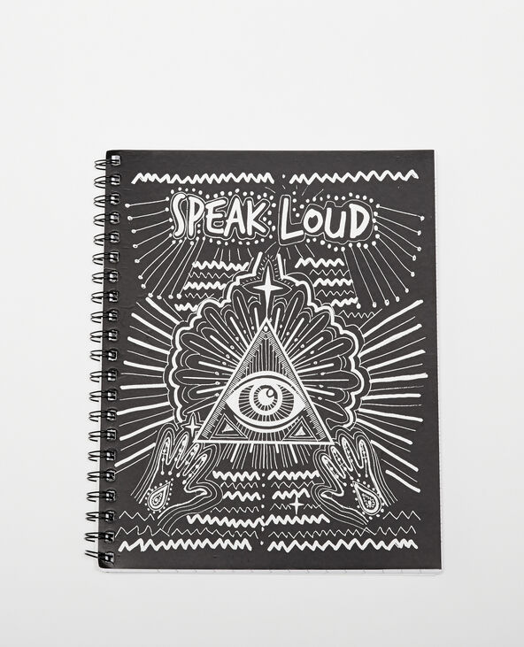 Grand notebook à spirales noir - Pimkie