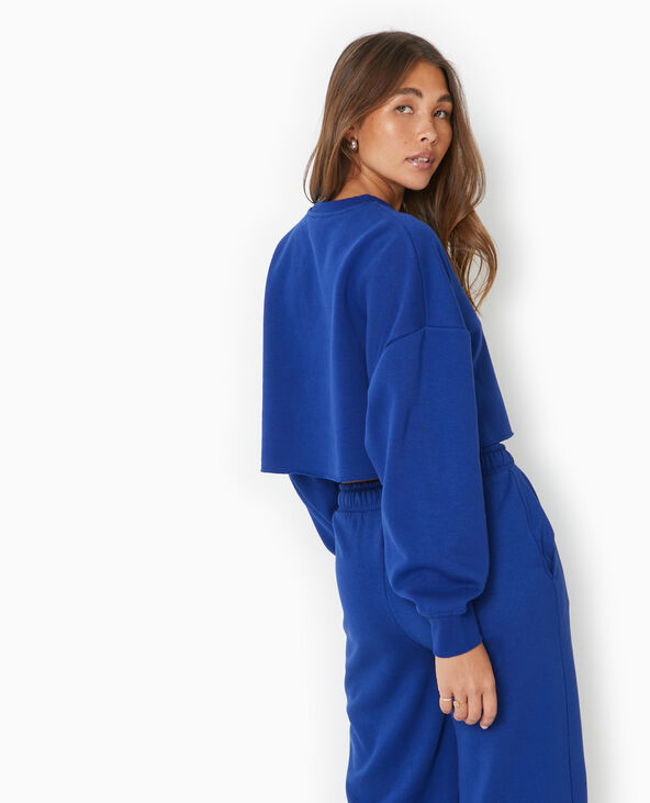 Sweat large cropped bleu marine - Pimkie