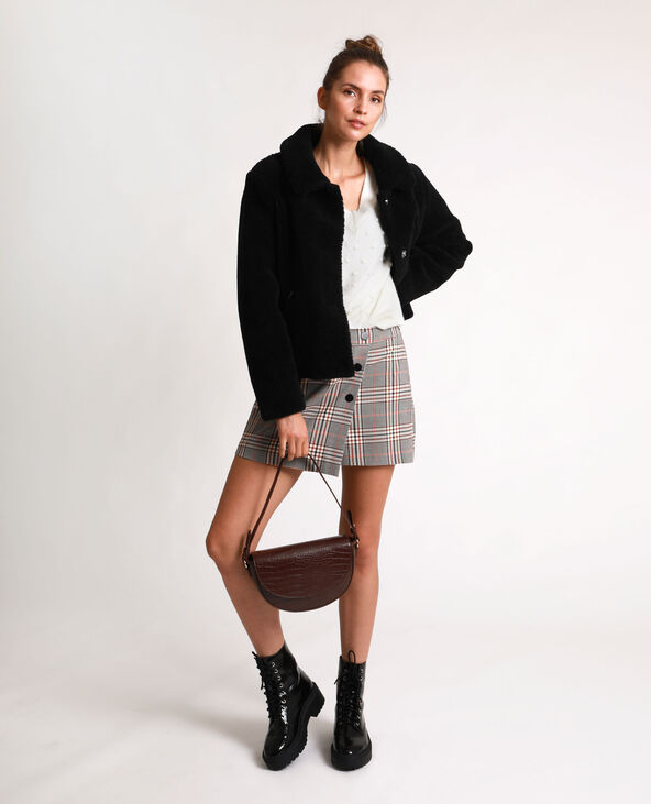 Veste en fausse fourrure noir - Pimkie