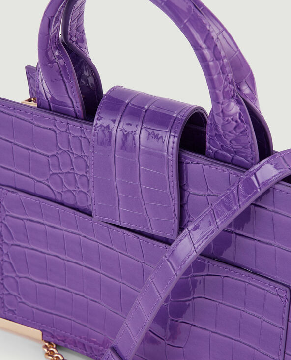Sac boxy avec poignées violet - Pimkie