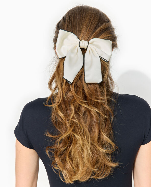 Barrette avec nœud blanc - Pimkie