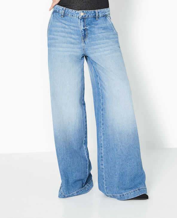 Jean baggy taille regular bleu - Pimkie