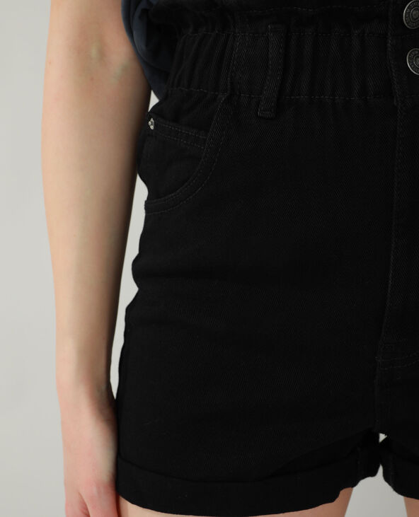 Short en jean high waist noir - Pimkie