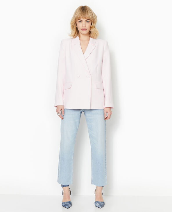 veste blazer col croisé rose clair - Pimkie
